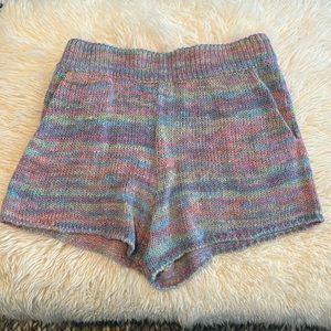 SHOW ME YOUR MUMU HUNTINGTON SHORTS IN SPACEDYE KNIT- SIZE MEDIUM